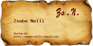 Zsebe Nelli névjegykártya